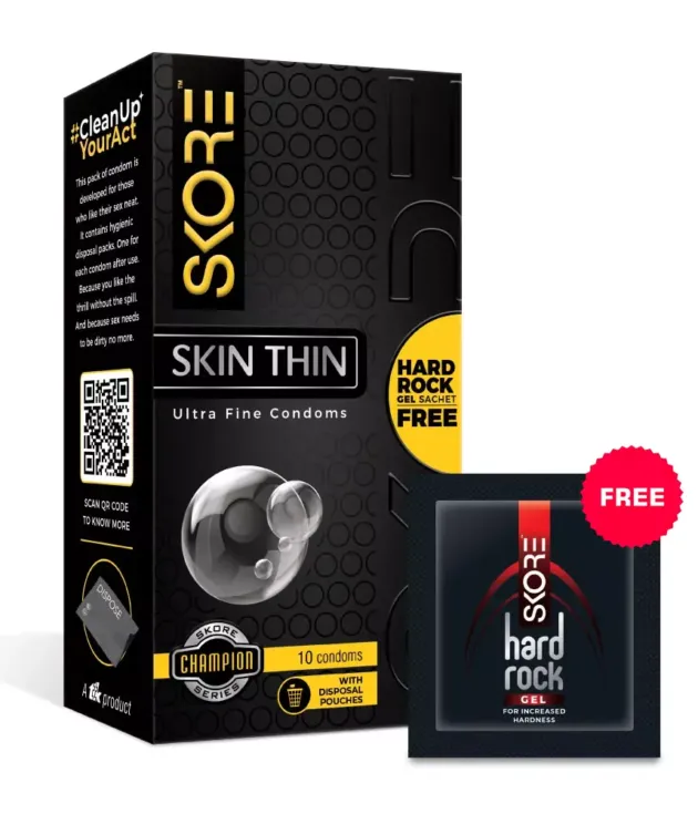 Skore Skin Thin Condoms 1 pack (10pcs)