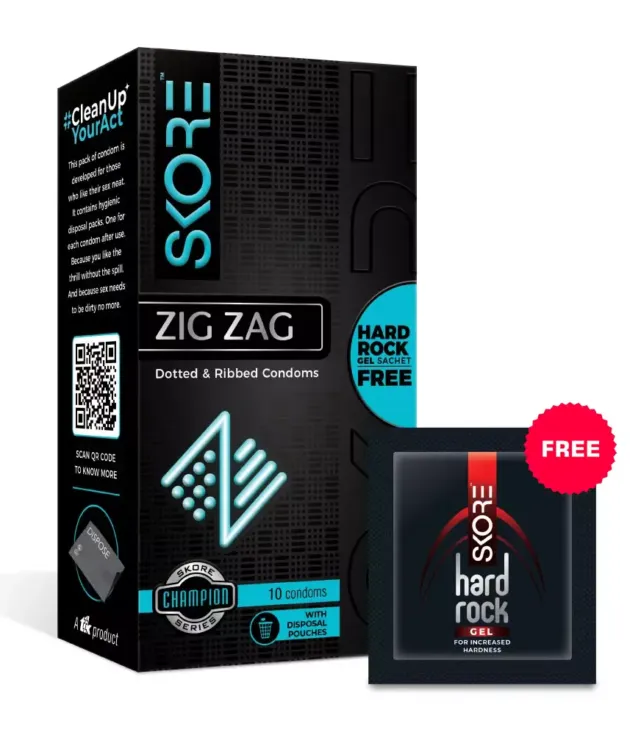 Skore Zig Zag Condoms 1 pack (10pcs)